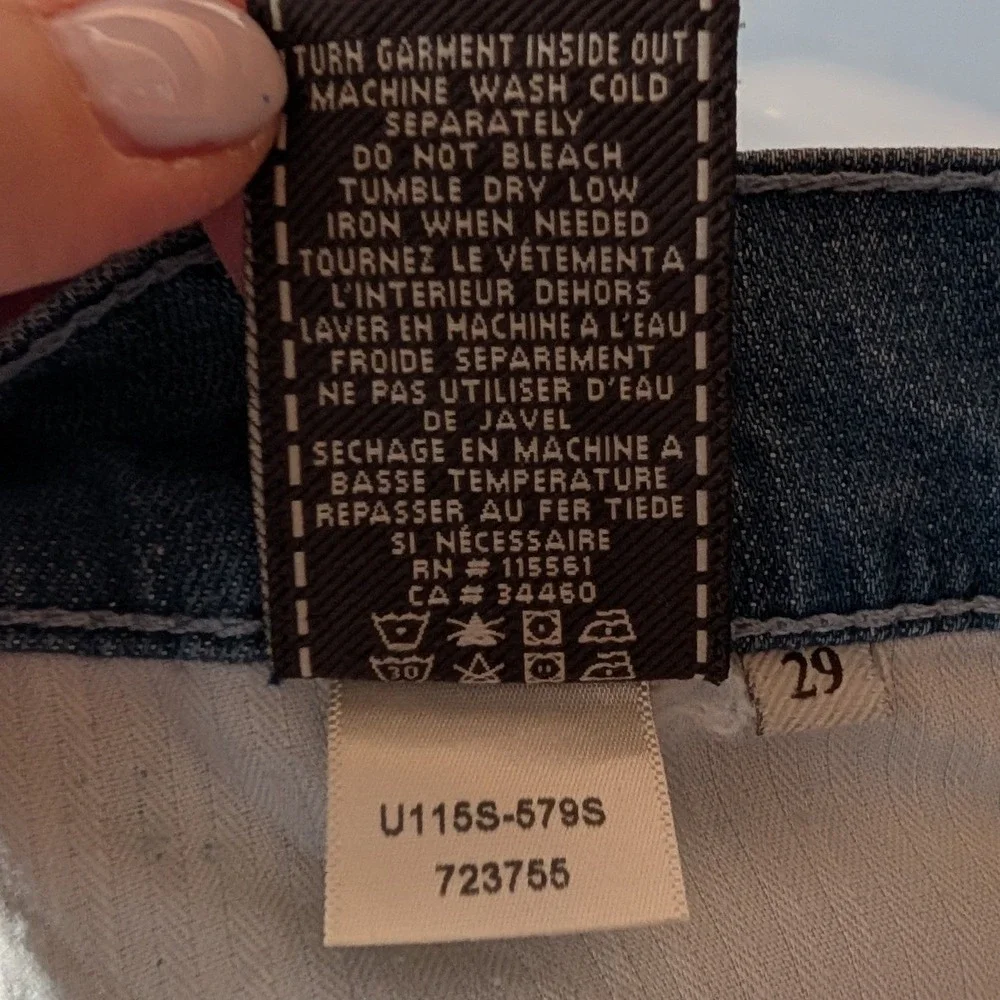 7 For All‎ Mankind Dojo Jeans 29 Blue Low Rise Flare Wide Leg Med Wash Y2K Indie